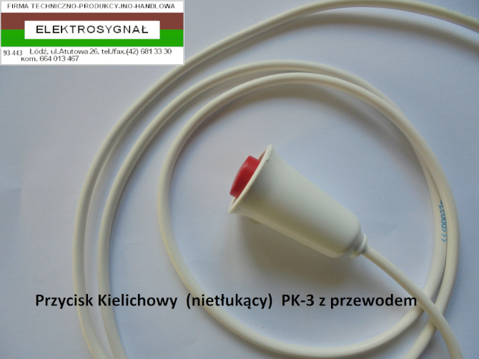Przycisk Kielichowy (gruszkowy) PK-3 z przewodem