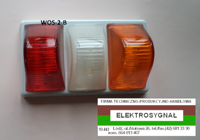 Lampka Sygnalizacyjna WOS-2-B ( Dwie lampki sygnalizacyjne, brzęczyk - piszczek)